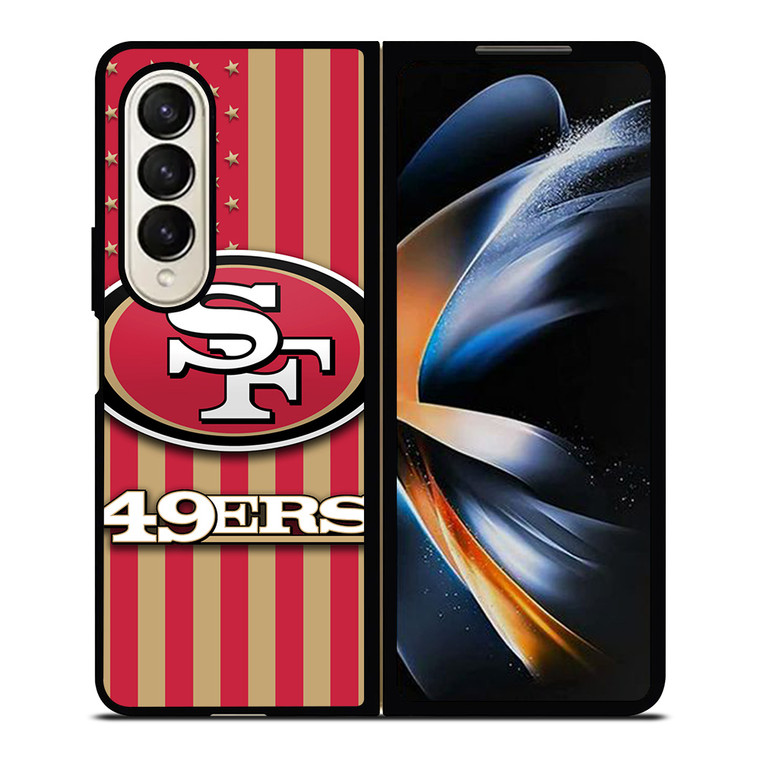 SAN FRANCISCO 49ERS AMERICAN FLAG Samsung Galaxy Z Fold 4 Case Cover