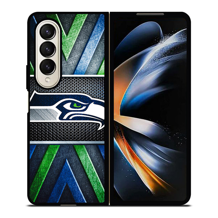 SEATTLE SEAHAWKS METAL LOGO Samsung Galaxy Z Fold 4 Case Cover
