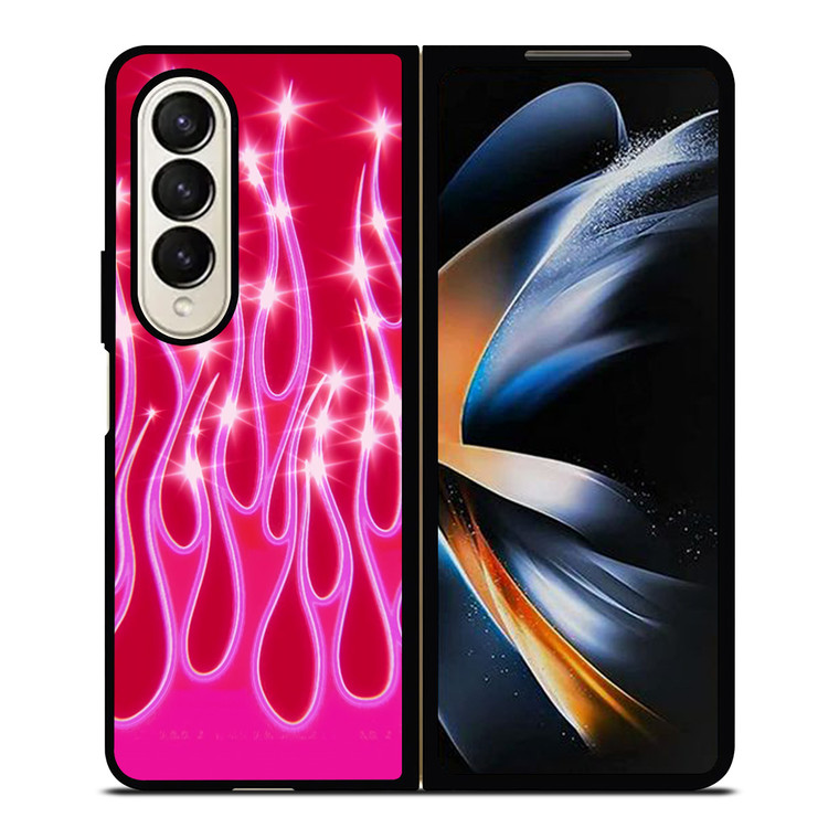 SNINY PINK FLAMES Samsung Galaxy Z Fold 4 Case Cover