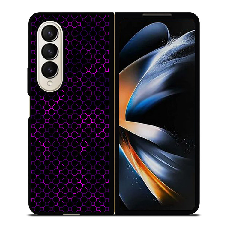 STYLISH HEXAGONAL VIOLET PATTERN Samsung Galaxy Z Fold 4 Case Cover