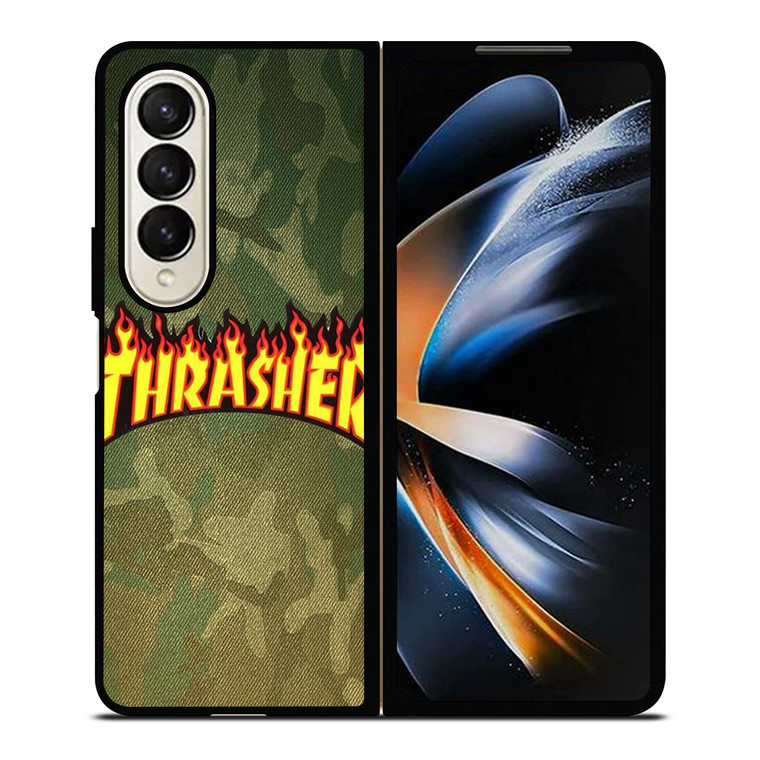 THRASHER LOGO CAMO FABRIC Samsung Galaxy Z Fold 4 Case Cover THRASHER LOGO CAMO FABRIC Samsung Galaxy Z Fold 4 Case Cover