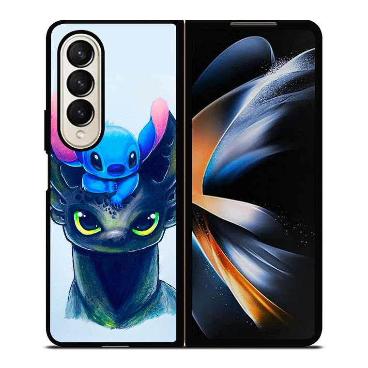 TOOTHLESS AND STITCH ART Samsung Galaxy Z Fold 4 Case Cover