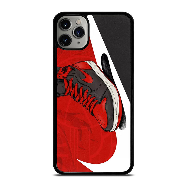 NIKE AIR JORDAN SHOES RED iPhone 11 Pro Max Case Cover
