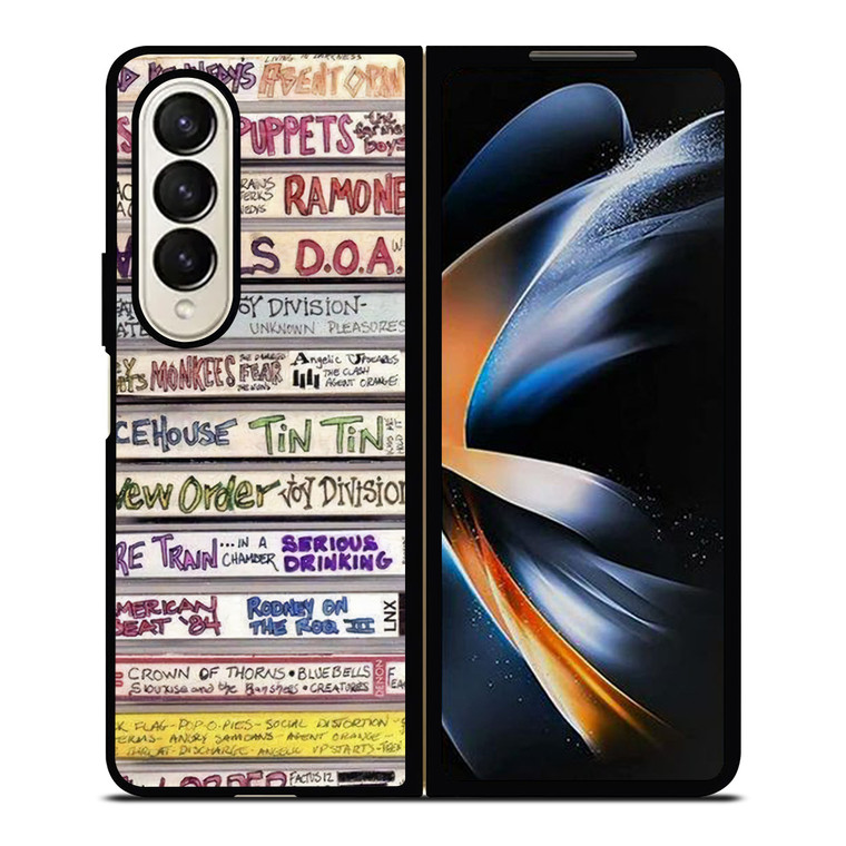 VINTAGE CASETTE COLLAGE 2 Samsung Galaxy Z Fold 4 Case Cover VINTAGE CASETTE COLLAGE 2 Samsung Galaxy Z Fold 4 Case Cover
