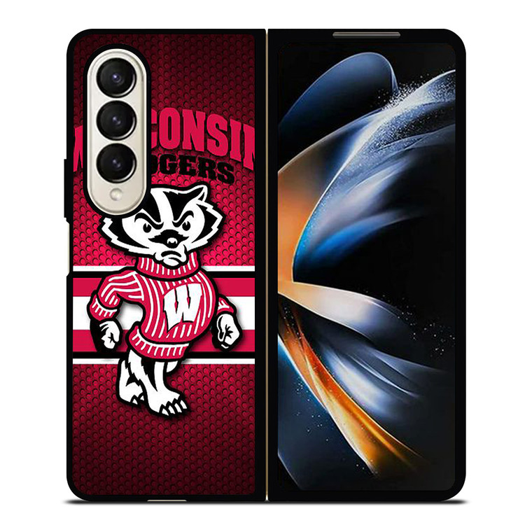 WISCONSIN BADGER FOOTBALL LOGO 2 Samsung Galaxy Z Fold 4 Case Cover