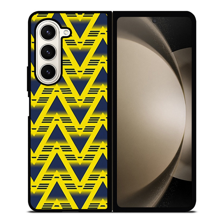 ARSENAL YELLOW RETRO PATTERN Samsung Galaxy Z Fold 5 Case Cover