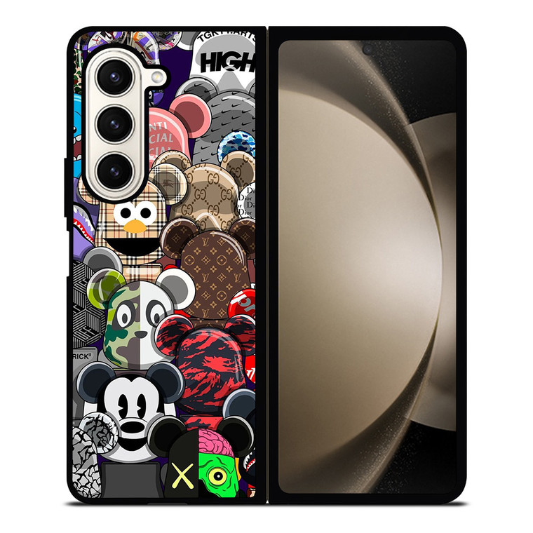 BEARBRICK BRAND COLABORATION Samsung Galaxy Z Fold 5 Case Cover BEARBRICK BRAND COLABORATION Samsung Galaxy Z Fold 5 Case Cover