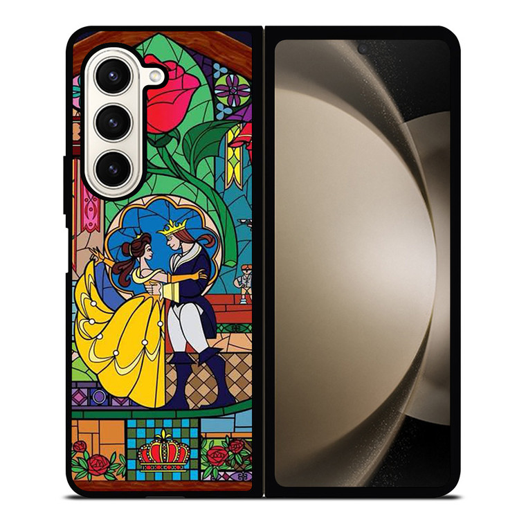 BEAUTY AND THE BEAST SETENED GLASS Samsung Galaxy Z Fold 5 Case Cover