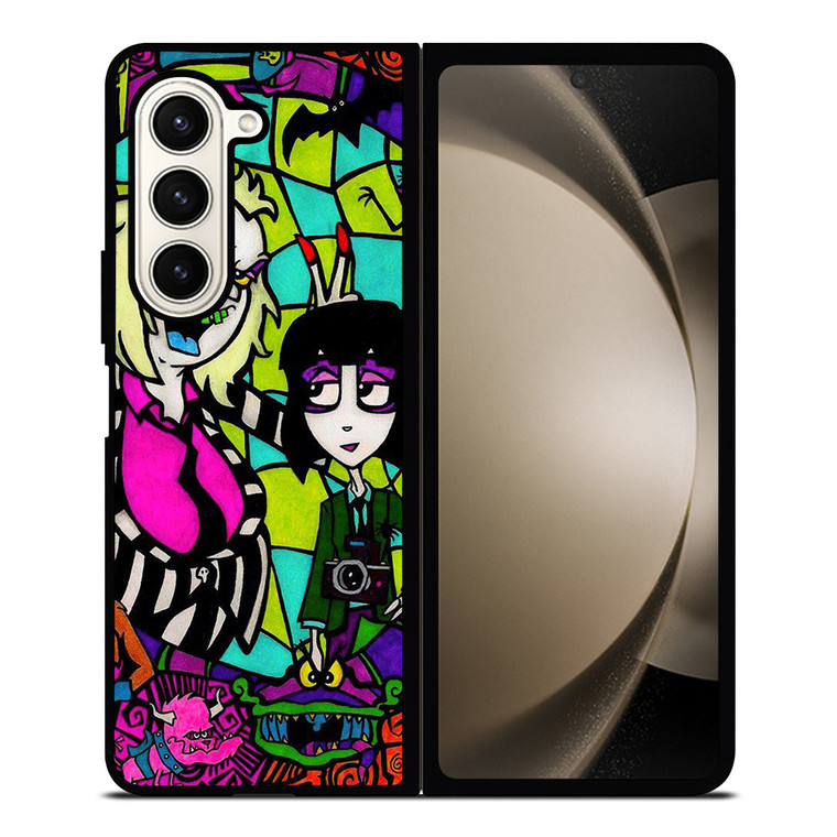 BEETLEJUICE TIM BURTON CARTOON GLASS Samsung Galaxy Z Fold 5 Case Cover