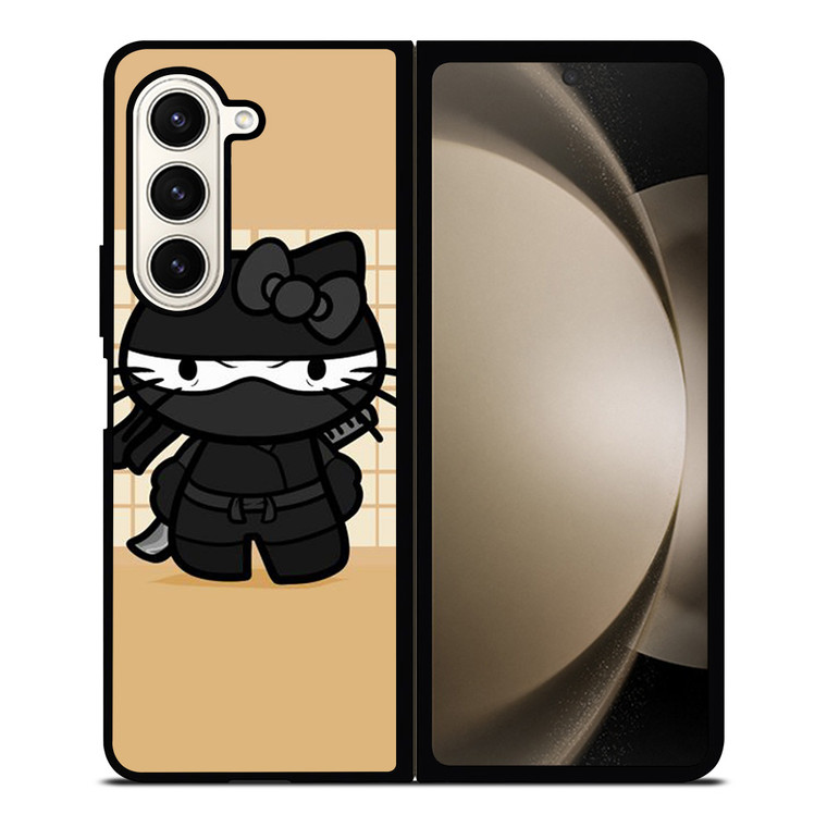 BLACK NINJA HELLO KITTY NINJA Samsung Galaxy Z Fold 5 Case Cover