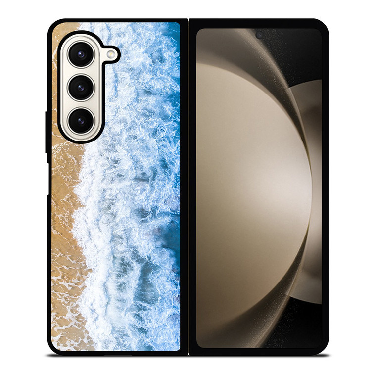 BLUE BEACH WAVES Samsung Galaxy Z Fold 5 Case Cover