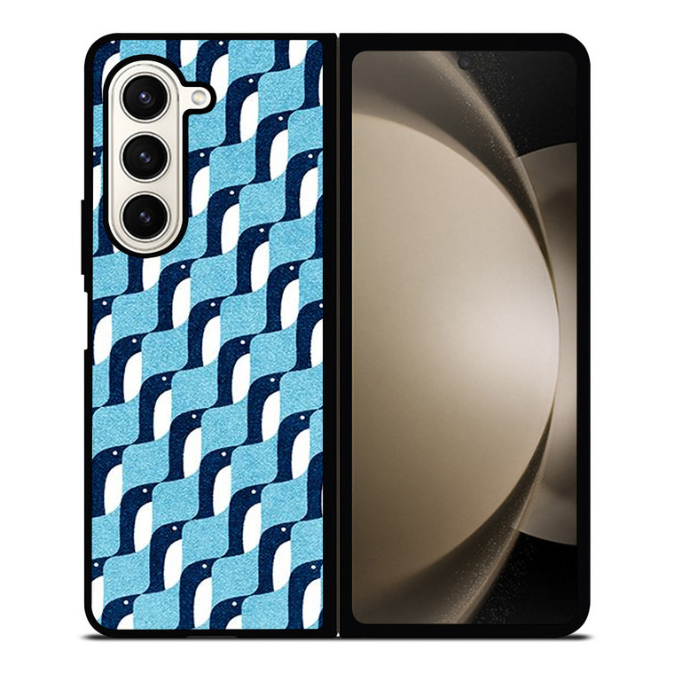 BLUE PENGUINS PATTERN Samsung Galaxy Z Fold 5 Case Cover