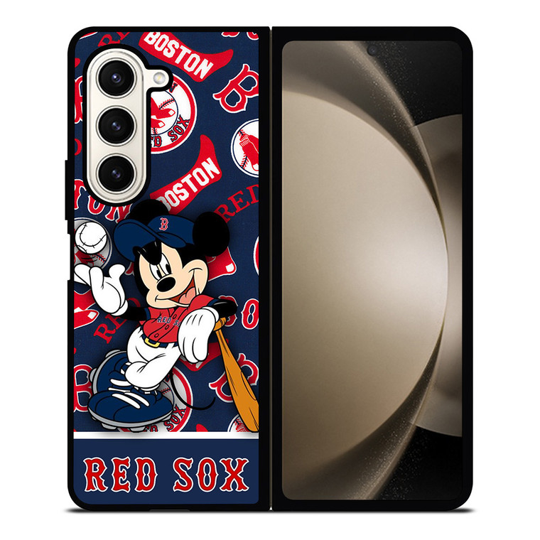 BOSTON RED SOX MICKEY MOUSE Samsung Galaxy Z Fold 5 Case Cover