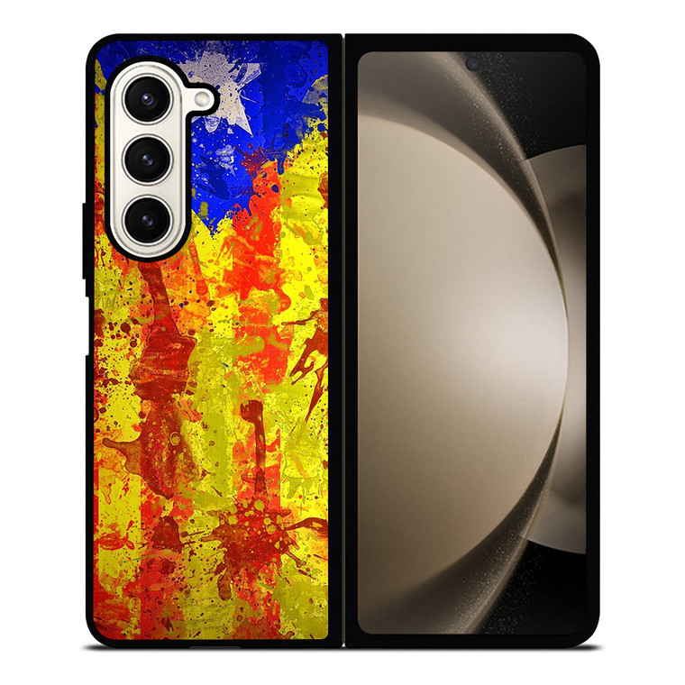 CATALONIA FLAG BRUSHES Samsung Galaxy Z Fold 5 Case Cover