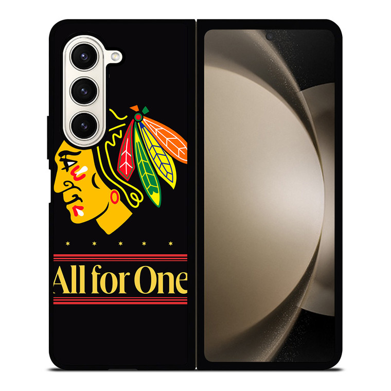 CHICAGO BLACKHAWKS ALL FOR ONE Samsung Galaxy Z Fold 5 Case Cover