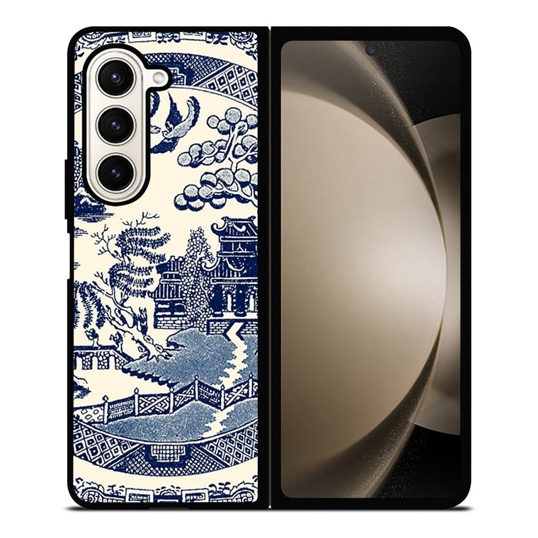 CHINESE BLUE ART Samsung Galaxy Z Fold 5 Case Cover