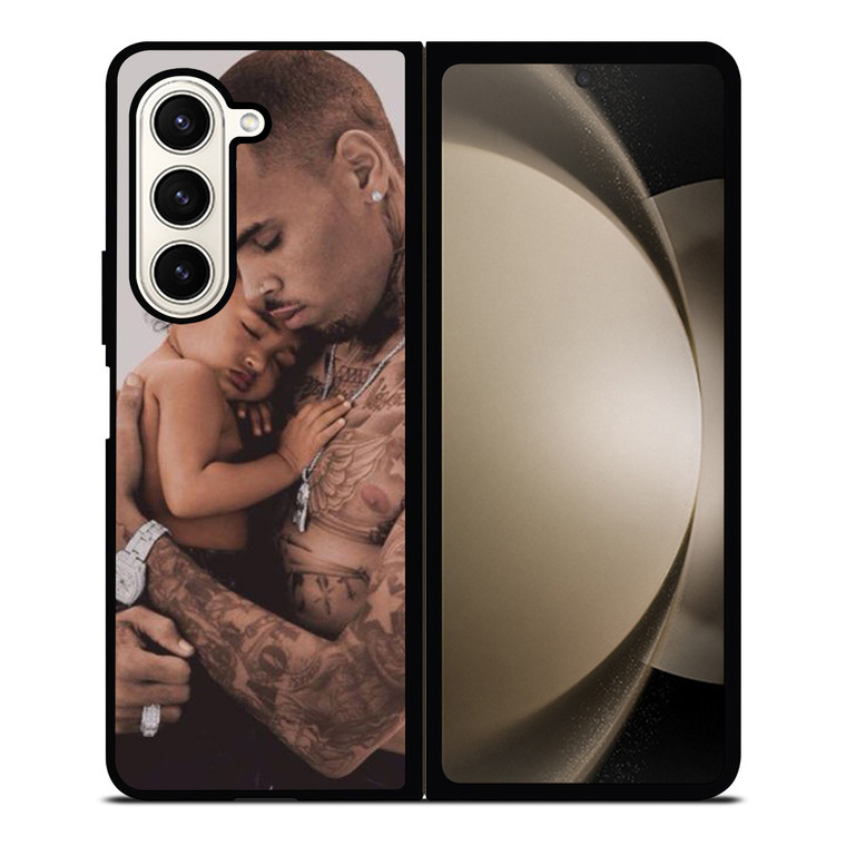 CHRIS BROWN AND BABY Samsung Galaxy Z Fold 5 Case Cover