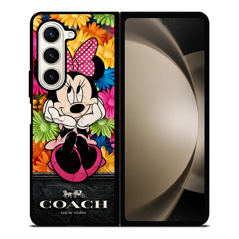 COACH MINNIE MOUSE FLOWER Samsung Galaxy Z Fold 5 Case Cover