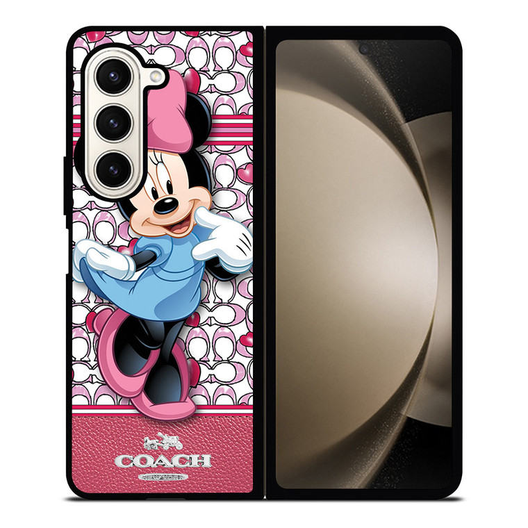 COACH MINNIE MOUSE PINK PATTERN Samsung Galaxy Z Fold 5 Case Cover