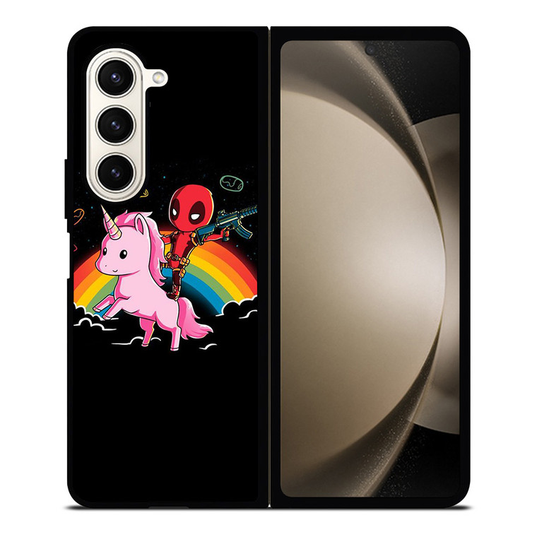 DEADPOOL AND UNICORN CUTE Samsung Galaxy Z Fold 5 Case Cover