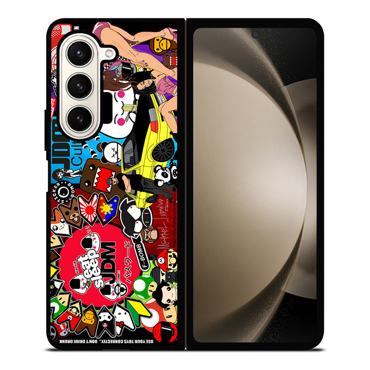 EAT SLEEP JDM COLLAGE Samsung Galaxy Z Fold 5 Case Cover