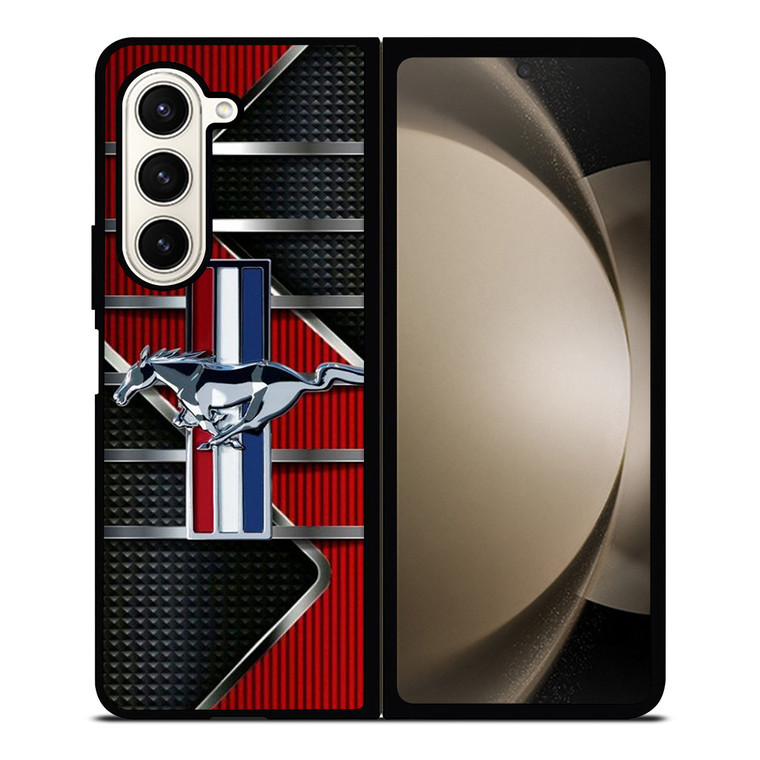FORD MUSTANG METAL LOGO Samsung Galaxy Z Fold 5 Case Cover
