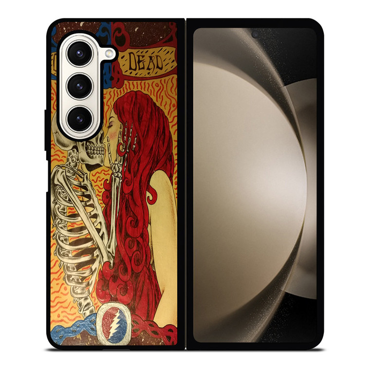 GRATEFUL DEAD KISSING SKELETON Samsung Galaxy Z Fold 5 Case Cover