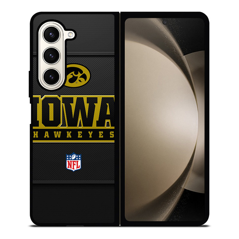 IOWA HAWKEYES CARBON LOGO Samsung Galaxy Z Fold 5 Case Cover