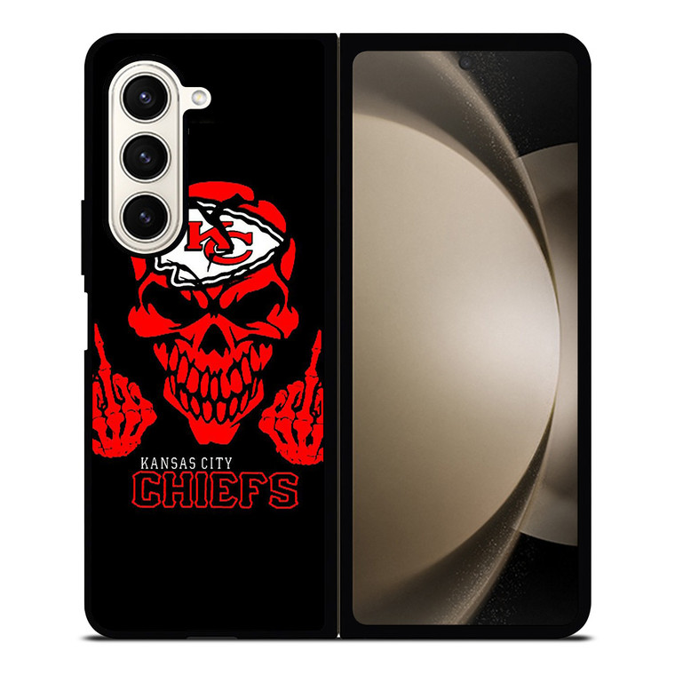 KANSAS CITY CHIEFS SKUL LOGO Samsung Galaxy Z Fold 5 Case Cover