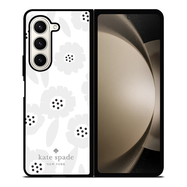 KATE SPADE GREY FLOWER Samsung Galaxy Z Fold 5 Case Cover
