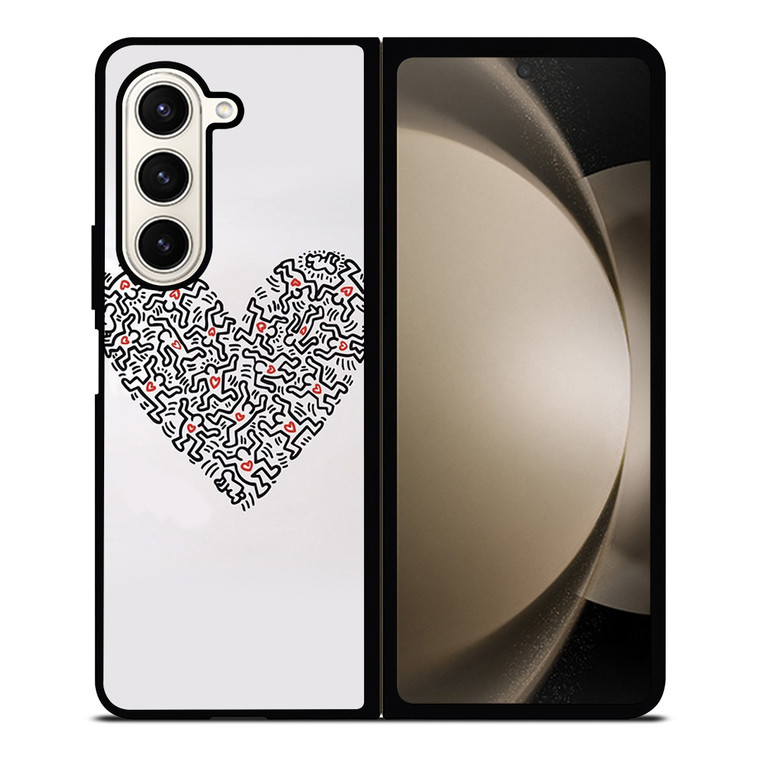 KEITH HARING LOVE ICON Samsung Galaxy Z Fold 5 Case Cover