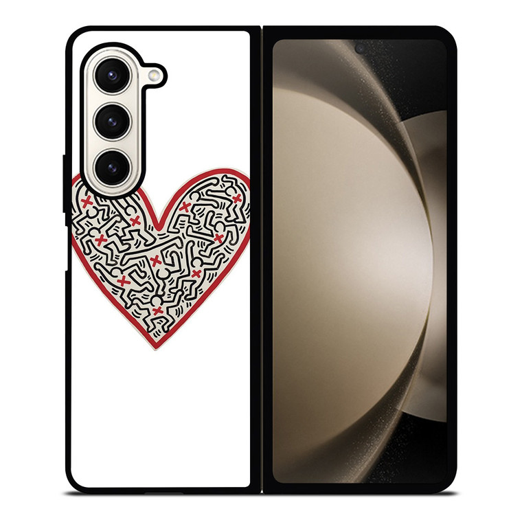 LOVE KEITH HARING Samsung Galaxy Z Fold 5 Case Cover