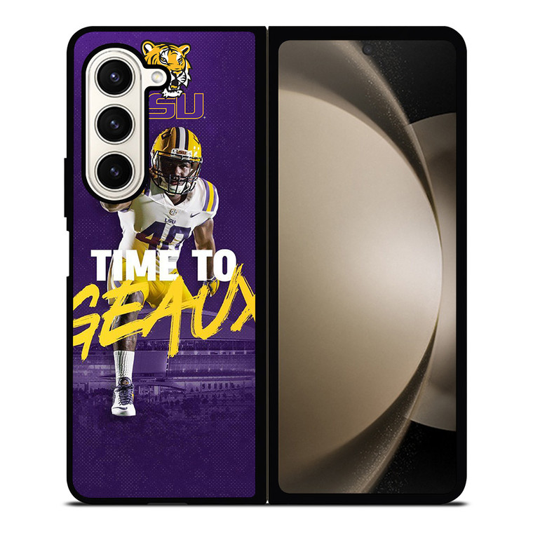 LSU TIGERS TIME TO GEAUX Samsung Galaxy Z Fold 5 Case Cover