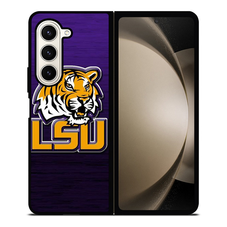 LSU TIGERS WOODEN LOGO Samsung Galaxy Z Fold 5 Case Cover