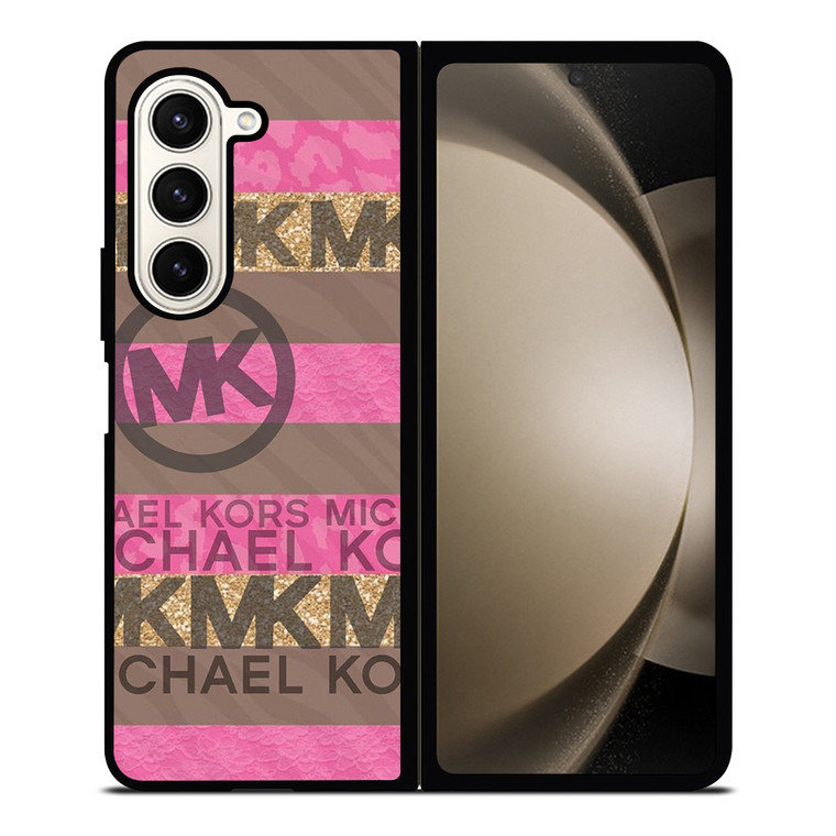 MICHAEL KORS PINK STRIP LOGO Samsung Galaxy Z Fold 5 Case Cover