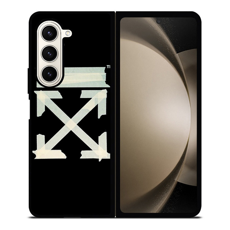 OFF WHITE TAPE LOGO Samsung Galaxy Z Fold 5 Case Cover