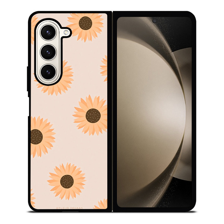 PASTEL SUNFLOWER PATTERN Samsung Galaxy Z Fold 5 Case Cover