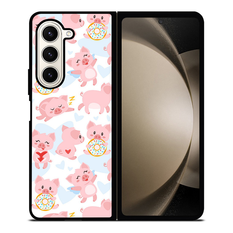 PINK BABY PIGS PATTERN Samsung Galaxy Z Fold 5 Case Cover