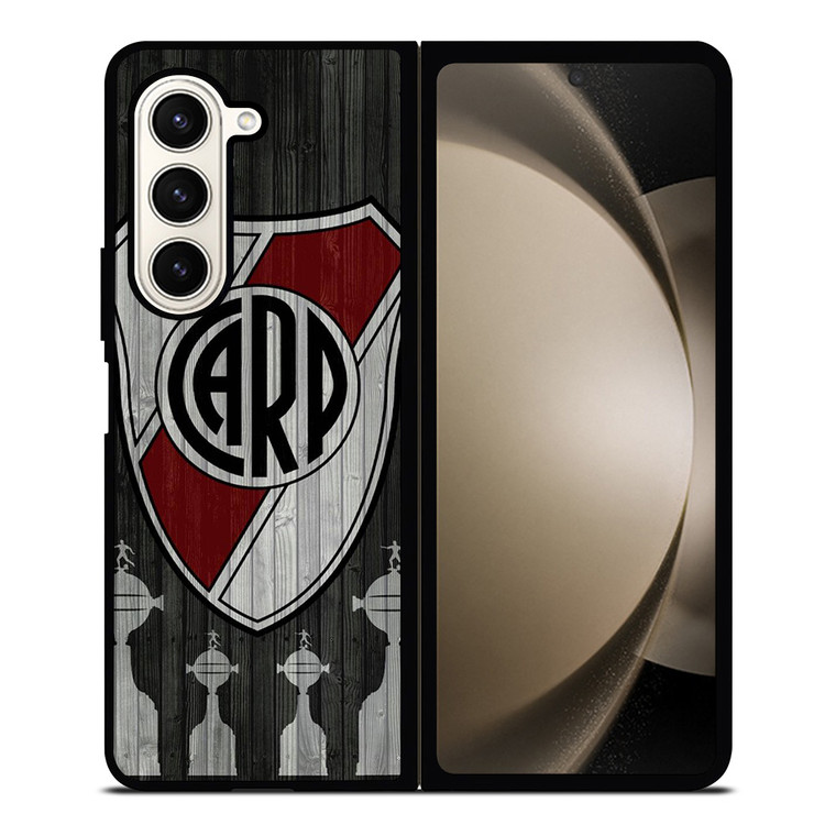 RIVER PLATE EL MAS GRANDE WOODEN LOGO Samsung Galaxy Z Fold 5 Case Cover