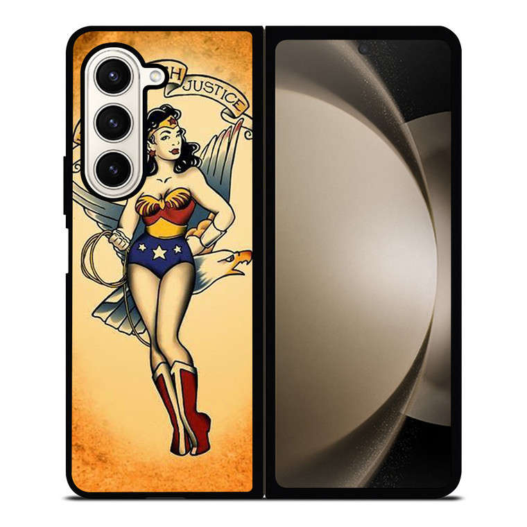 SAILOR JERRY TATTOO WONDER WOMAN Samsung Galaxy Z Fold 5 Case Cover