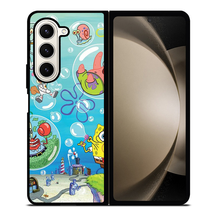 SPONGEBOB AND FRIENDS BUBBLES Samsung Galaxy Z Fold 5 Case Cover