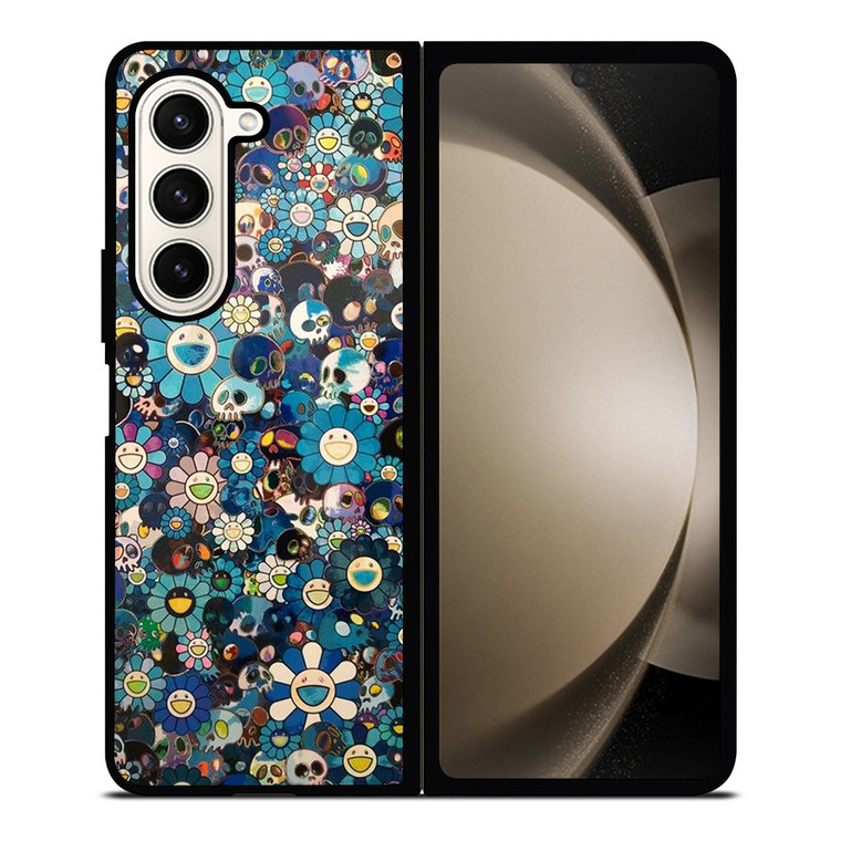 TAKASHI MURAKAMI FLOWERS SKULL Samsung Galaxy Z Fold 5 Case Cover