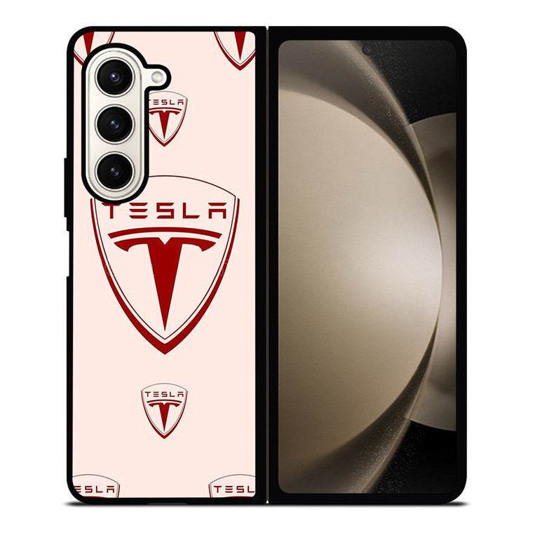 TESLA CAR LOGO COLLAGE Samsung Galaxy Z Fold 5 Case Cover
