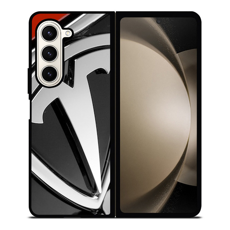 TESLA MOTOR EMBLEM LOGO Samsung Galaxy Z Fold 5 Case Cover