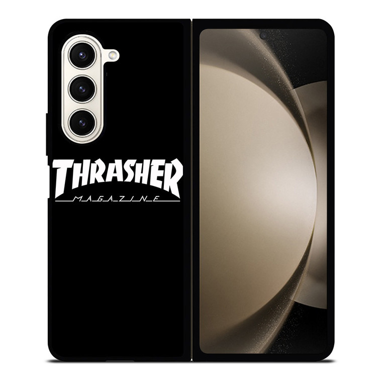 THRASHER SKATEBOARD MAGAZINE BLACK Samsung Galaxy Z Fold 5 Case Cover