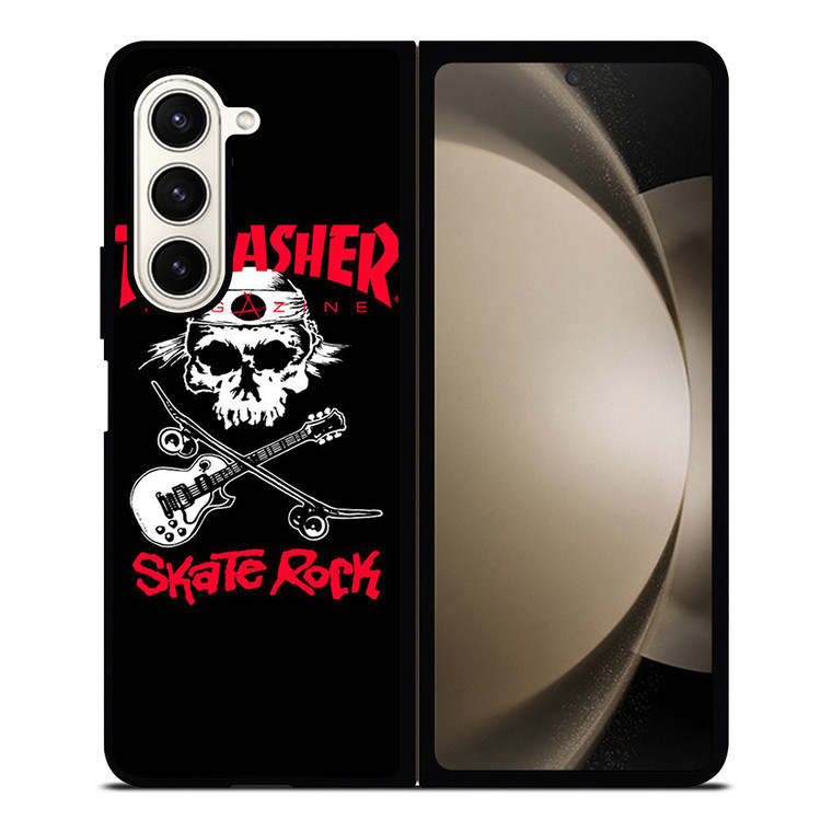 THRASHER SKATEBOARD MAGAZINE SKULL Samsung Galaxy Z Fold 5 Case Cover