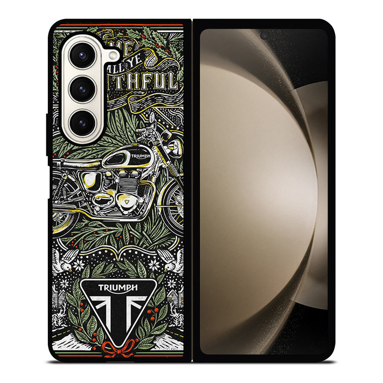 TRIUMPH MOTORCYCLE POSTER Samsung Galaxy Z Fold 5 Case Cover