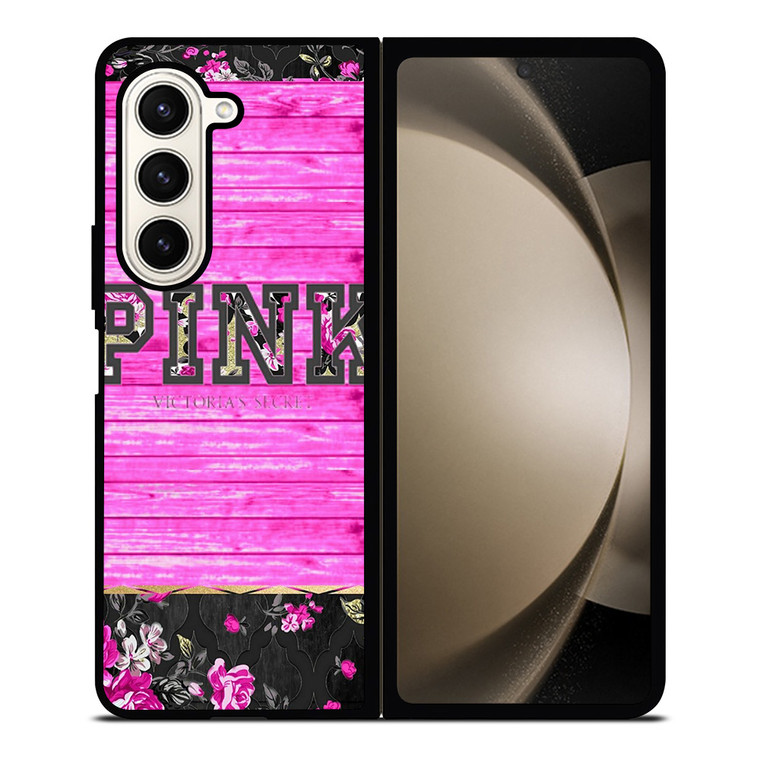 VICTORIA'S SECRET PINK FLORAL Samsung Galaxy Z Fold 5 Case Cover