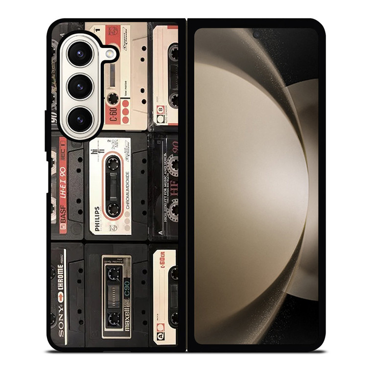 VINTAGE MIXTAPE COLLAGE Samsung Galaxy Z Fold 5 Case Cover VINTAGE MIXTAPE COLLAGE Samsung Galaxy Z Fold 5 Case Cover