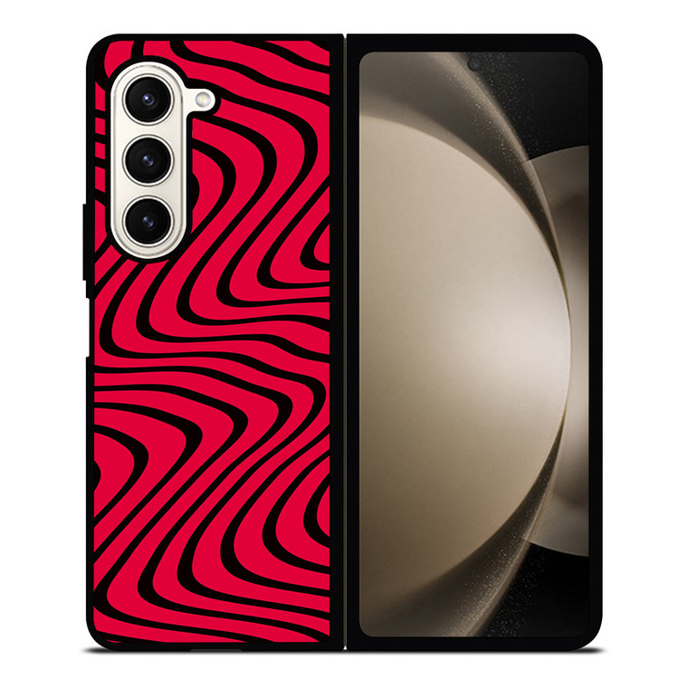 WAVY RED PATTERN Samsung Galaxy Z Fold 5 Case Cover WAVY RED PATTERN Samsung Galaxy Z Fold 5 Case Cover